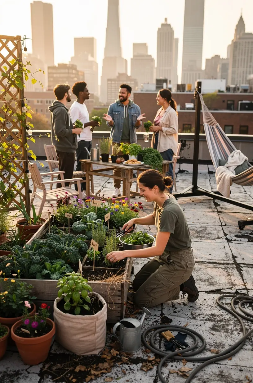 Indoor plants thriving in urban balcony gardens