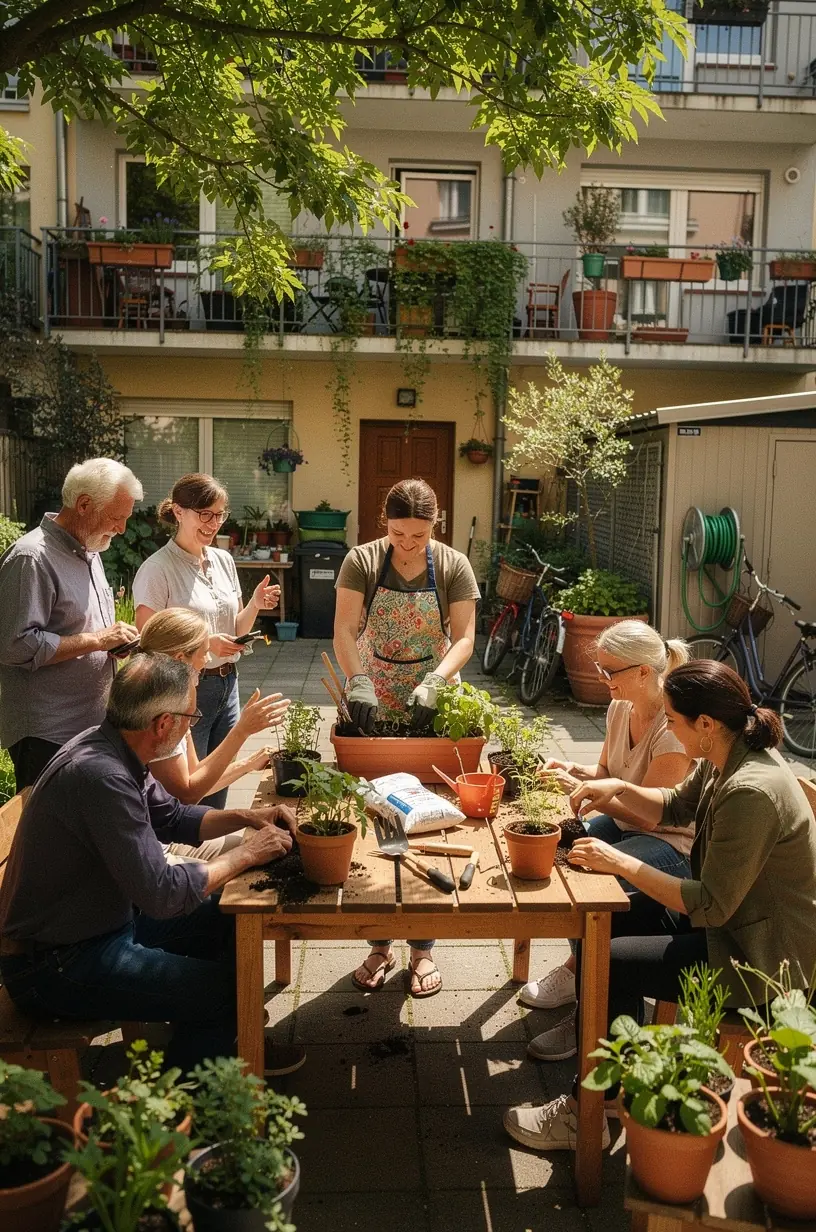 Urban garden watering systems for balcony setups